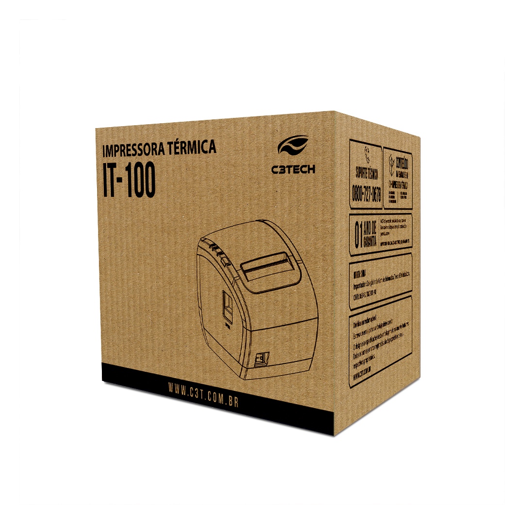 Impressora Termica Para Recibo Cupom IT-100 C3Tech - Imagem 2