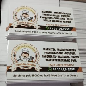 Milheiro Cartão de Visita em Couché Brilho Frente e Verso 4x4